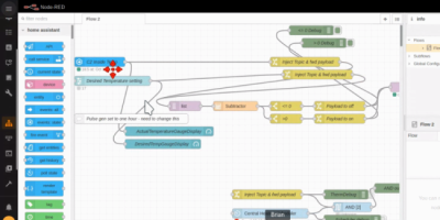 Chart of Node-RED elements and connections